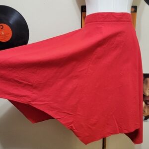 Western Attitude By Lilia Smitty | Vintage Red Handkerchief Hem Skirt